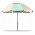 Sonnenschirm mit Metallgestell in mint und beige 150 x 150 x 250cm