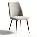 Stuhl aus strukturiertem stoff in grau mit metallbeinen 45 x 50 x 85cm
